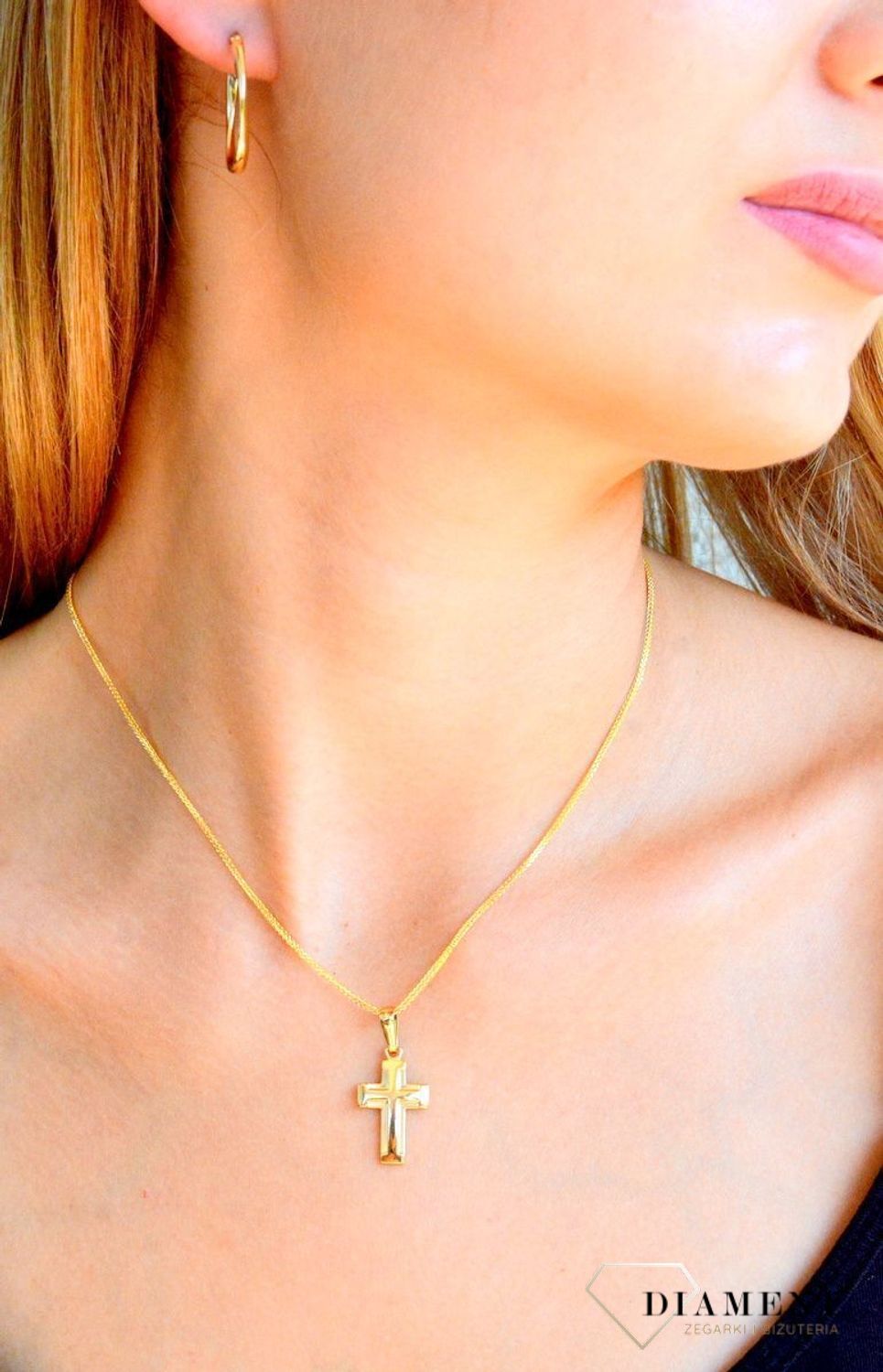 Złote kolczyki damskie 375 kółeczka gładkie 1,9 cm KL 5730G 375.jpg